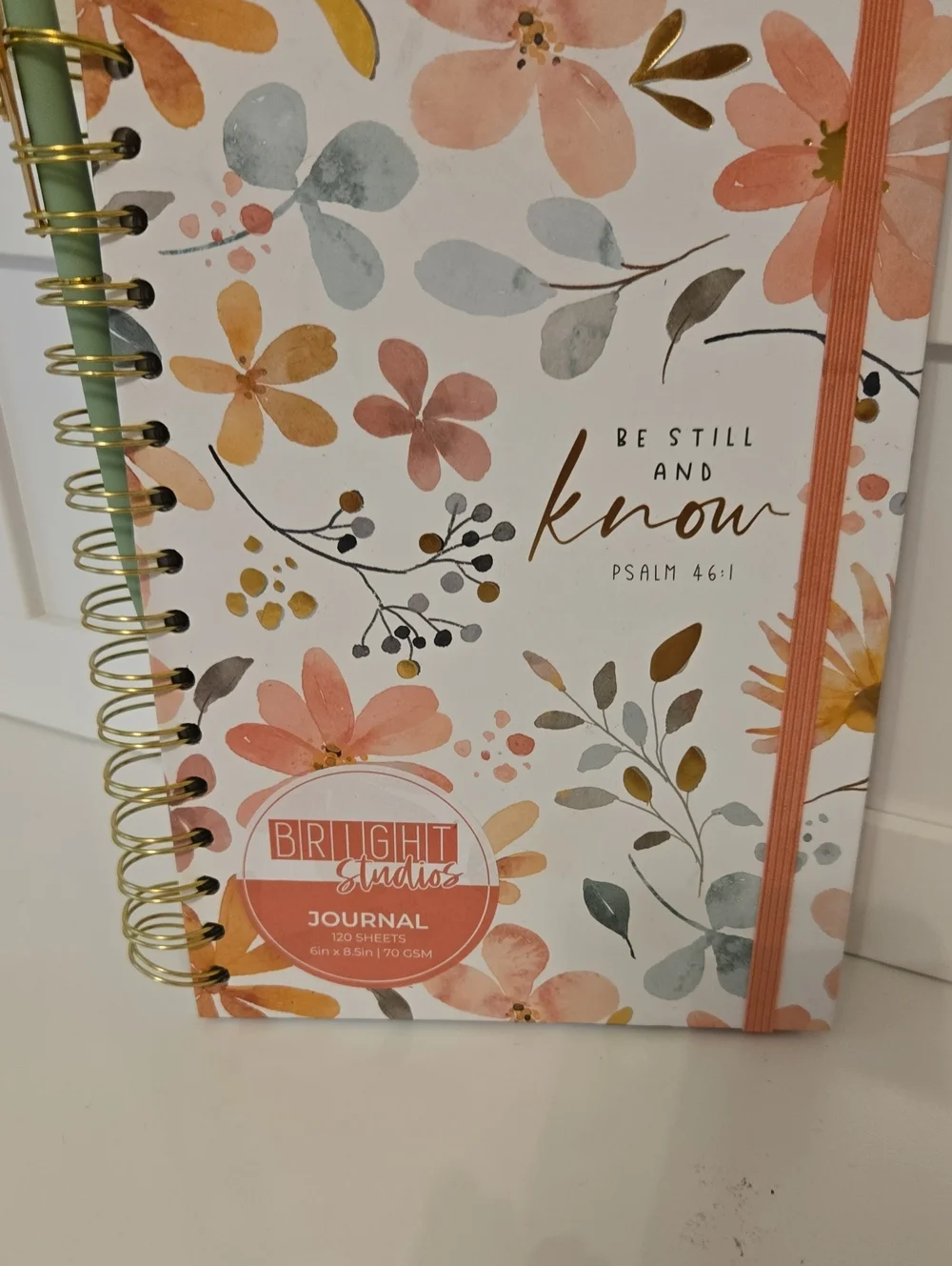 Floral Journal - Peach Floral Hardcover Notebook With Pen Nwt